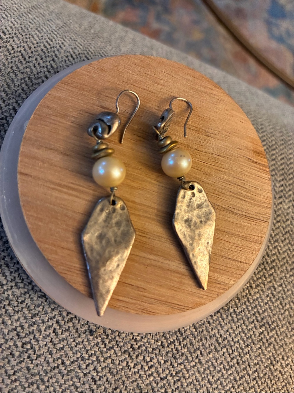 Gold-Tone Pearl Drop Dangle Earrings - Women Jewelry